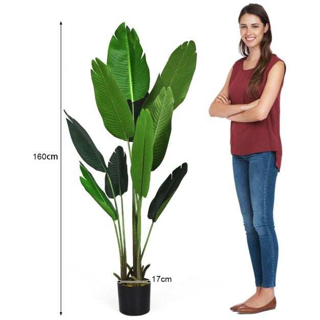 Kunstlik taim, kunstroheline taim, 160 cm, troopiline palm, kunstlik monstera, madu