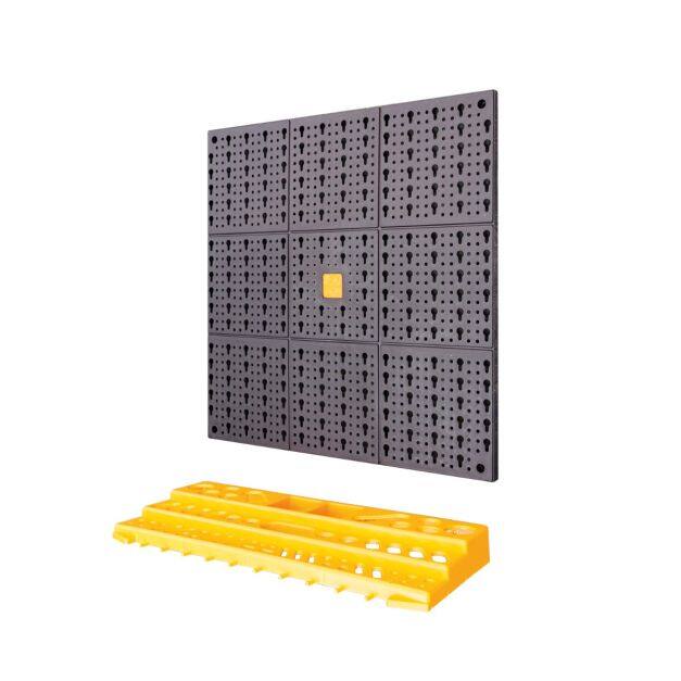Wall Tool Storage Kit with 2 Storage Shelves and 50 Hooks Wall Tool Storage Kit with 2 Storage Shelves and 50 Hooks