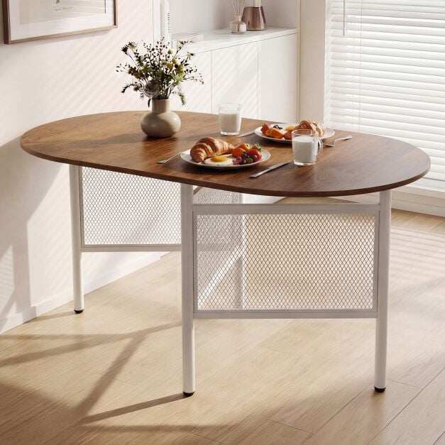 150 cm kokkupandav söögilaud allaklapitava lehega 6-8 inimesele - naturaalne