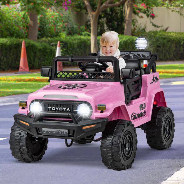12V 7Ah Licensed Toyota FJ Cruiser Electric Car with Remote Control-Pink 12V 7Ah Licensed Toyota FJ Cruiser Electric Car with Remote Control-Pink