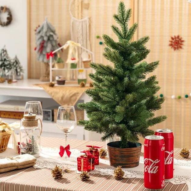 Kunstlik väike jõulupuu potis 60 cm lopsakas