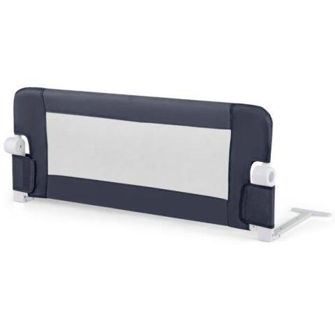 Voodipiirde turvavärav väikelastele pehme vahuga ja vööga 105 x 40 x 42 cm tumehall