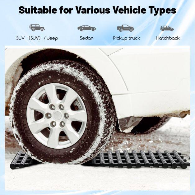 2 tk rehvide veojõumatte kotiga, hädaolukorra veojõuabi, must, 82 x 21 x 2,8 cm