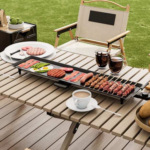 Costway XXL 90 x 23cm Electric Barbecue Teppanyaki Table Griddle Costway XXL 90 x 23cm Electric Barbecue Teppanyaki Table Griddle