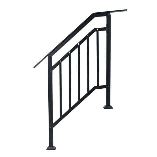 2 Pack Outdoor Handrails for Steps with Adjustable Angle