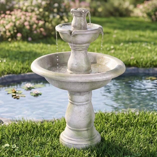 89 CM Large Waterfall Fountain Outside for Patio Lawn Yard Decoration 89 CM Large Waterfall Fountain Outside for Patio Lawn Yard Decoration