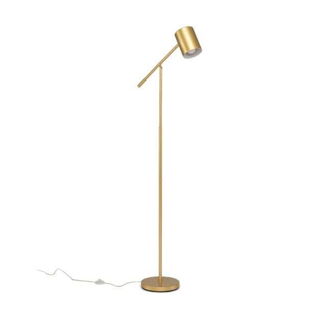 Metal Floor Lamp with Adjustable Height and Angle for Bedroom-Golden