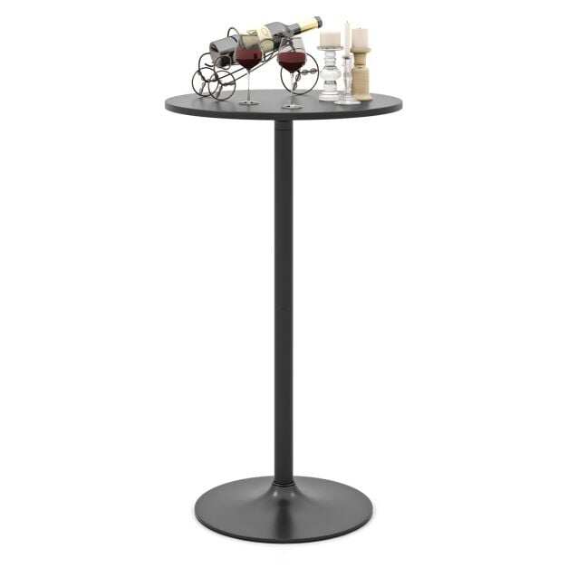 Round bar table height adjustable 56 cm/101.5 cm Ø 60 cm bistro table black Round bar table height adjustable 56 cm/101.5 cm Ø 60 cm bistro table black