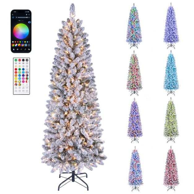 Prelit Artificial Christmas Tree with Smart RGB 350/250 Warm White LED Lights-180cm Prelit Artificial Christmas Tree with Smart RGB 350/250 Warm White LED Lights-180cm