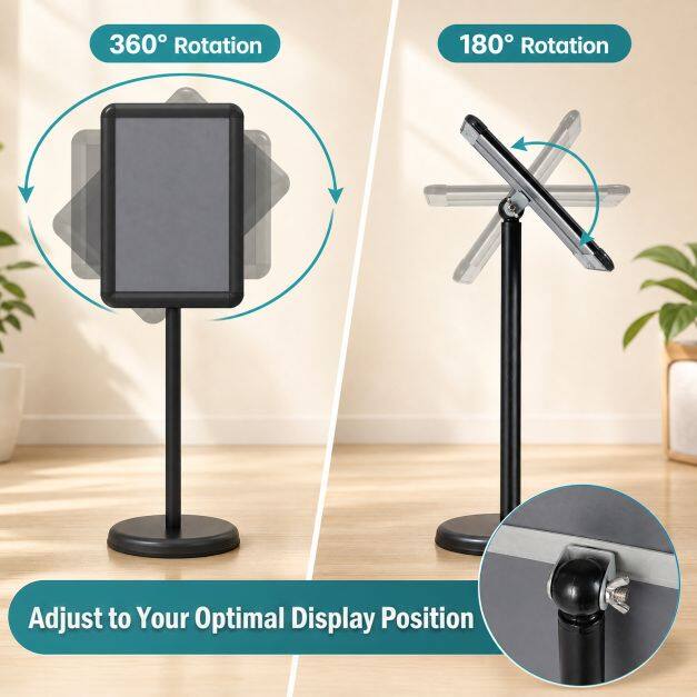11 x 17 Inch Height Adjustable Sign Holder Stand with Snap-Open Frame-Black 11 x 17 Inch Height Adjustable Sign Holder Stand with Snap-Open Frame-Black