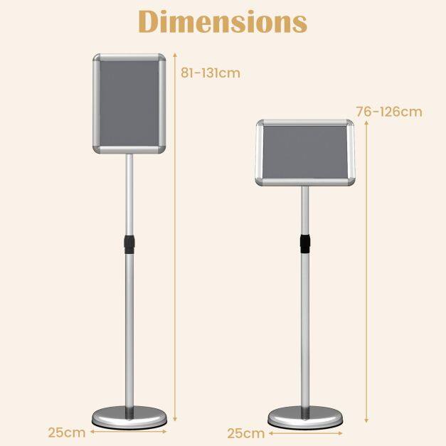 8,5 x 28 cm sildihoidja klõpsuga avatava raami ja 360° pöörlemisega - hõbedane