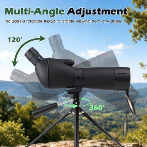 20-60x60 HD vaatlustoru statiivi ja telefoniadapteriga lindudele - must
