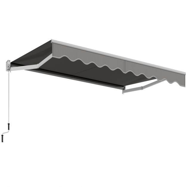 Kokkupandav rõdu-terrassi varikatus 295 x 250 cm