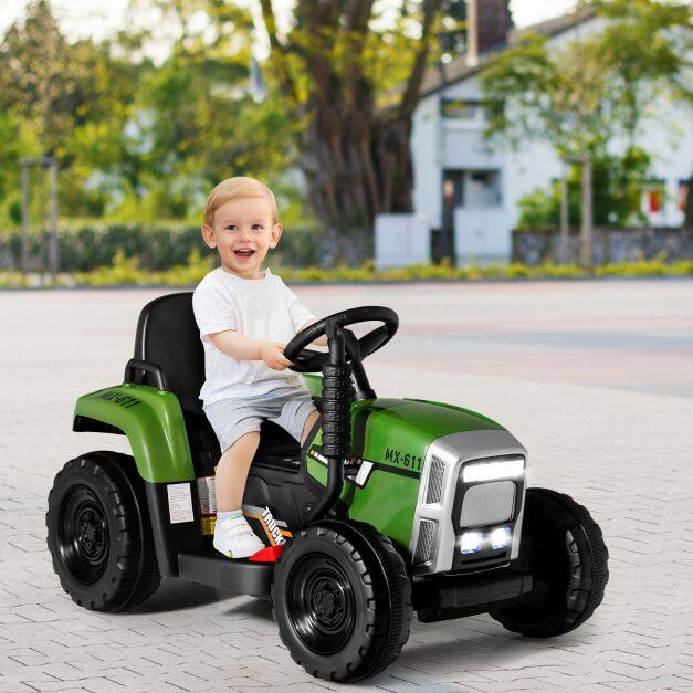 12V Ride on Tractor and Trailer with LED Lights for Children Ages 3+ 12V Ride on Tractor and Trailer with LED Lights for Children Ages 3+