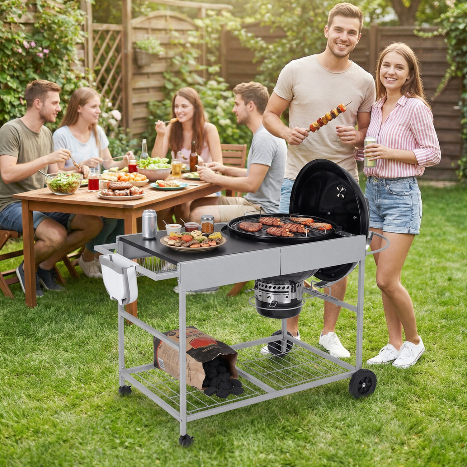 Weber Original Kettle'i teisaldatav grilllaud 18/56 cm telkimiseks - must