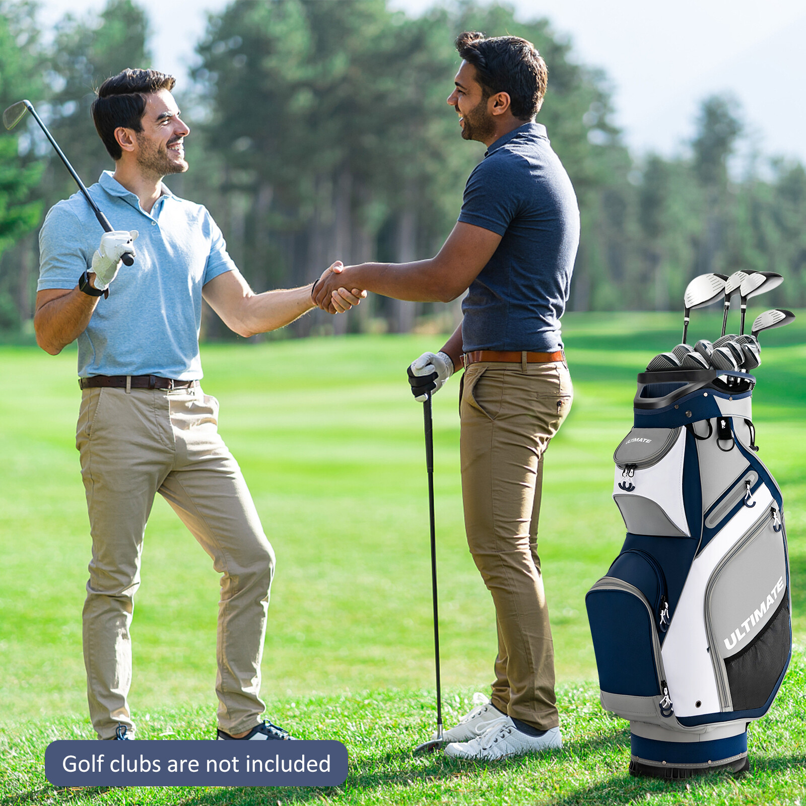 27 cm golfikott 14-suunalise vaheseina ja 7 lukuga taskuga - tumesinine