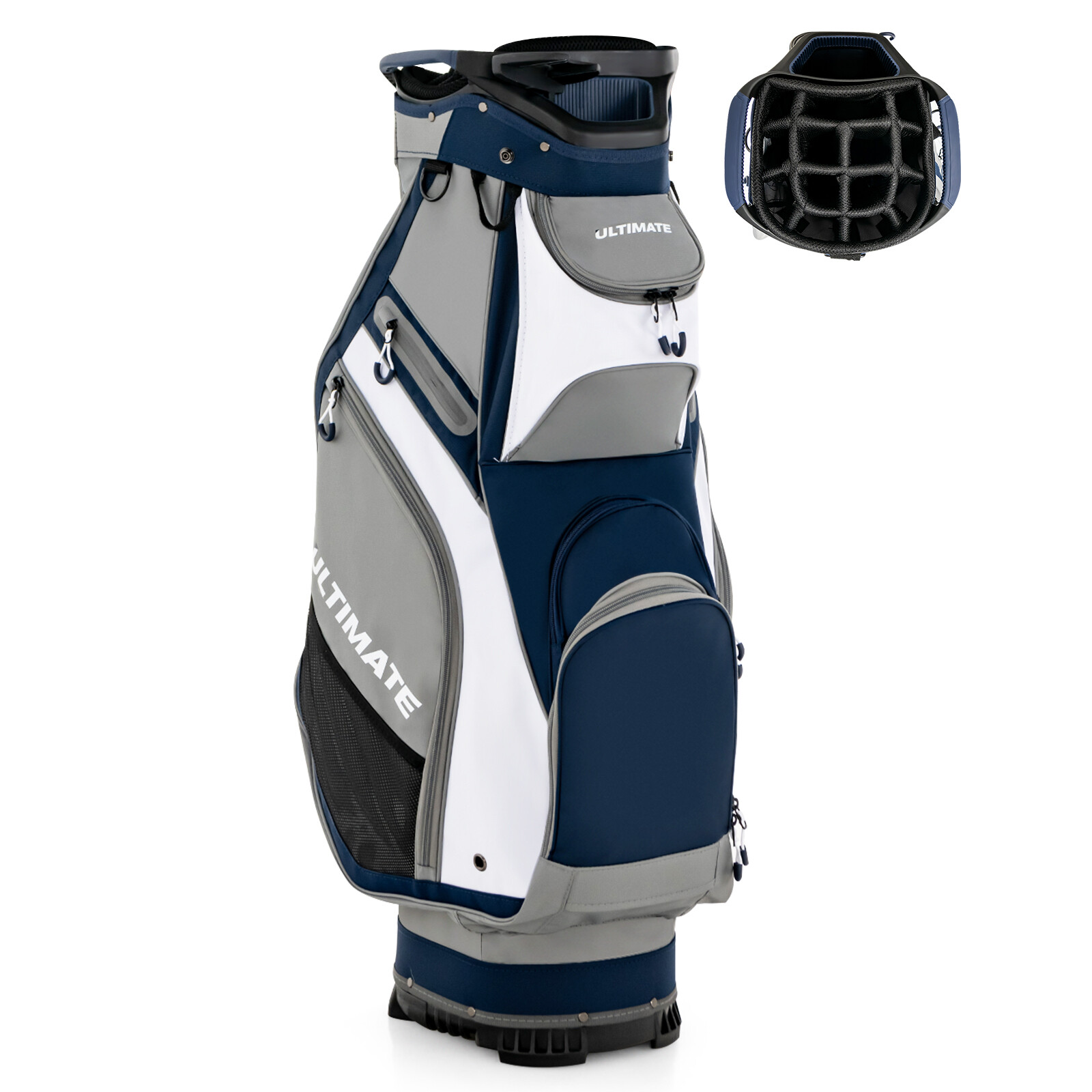 27 cm golfikott 14-suunalise vaheseina ja 7 lukuga taskuga - tumesinine