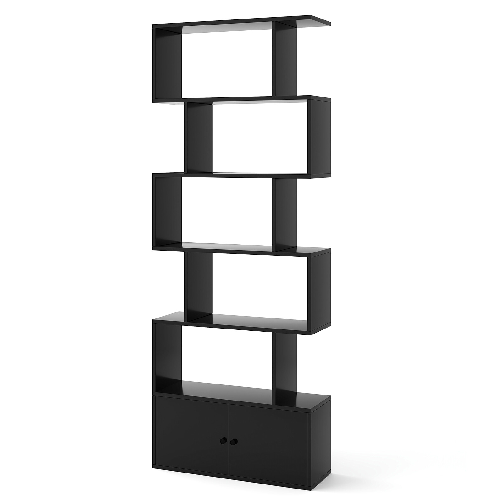 Immagine prodotto - Libreria a forma di S con mobiletto