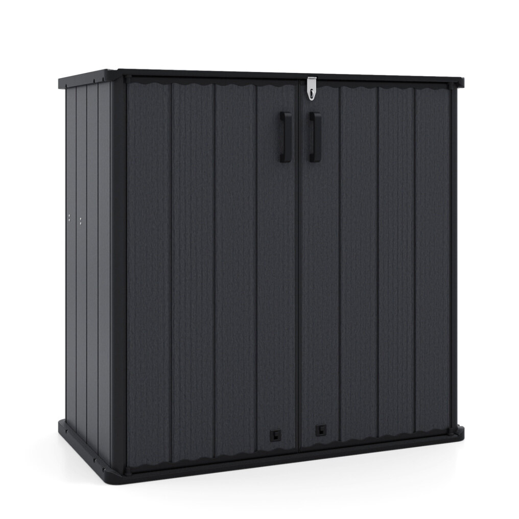 Outdoor Storage Shed 23.5 Cu.ft All-Weather Storage Box with Floor ...