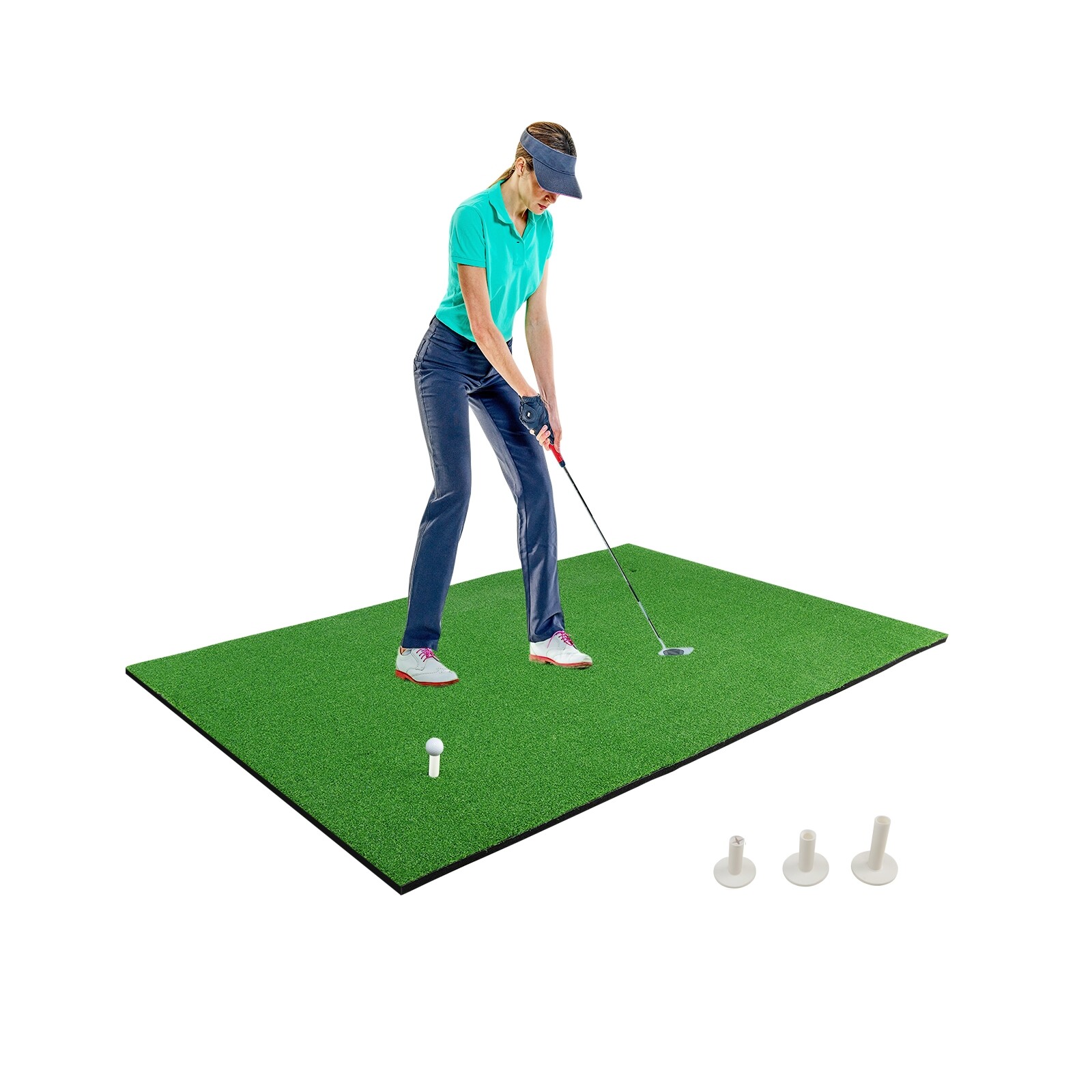 5 x 3 jala (1,5 x 0,9 m) golfimatt 3 kummist tiiga