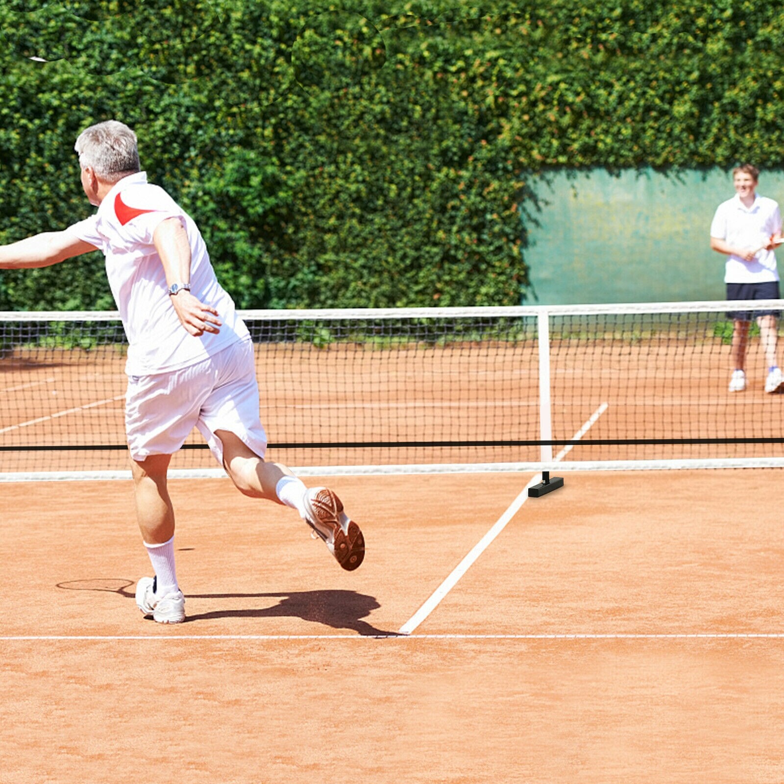 22 jala pikkune kaasaskantav pickleballi võrgusüsteem koos kandekotiga sise- ja välistingimustes mängimiseks