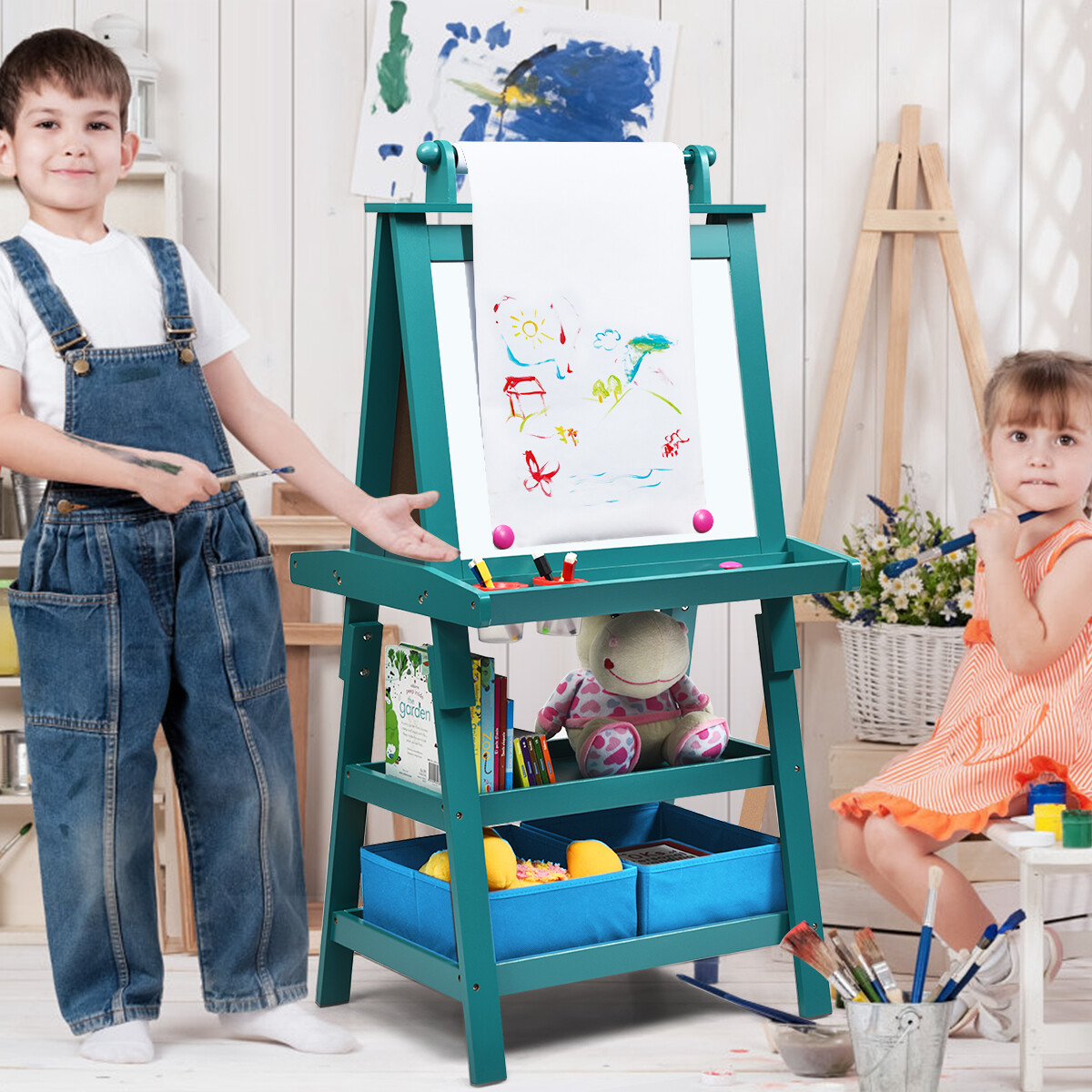 3-ühes kahepoolne hoiustamismolbert - roheline