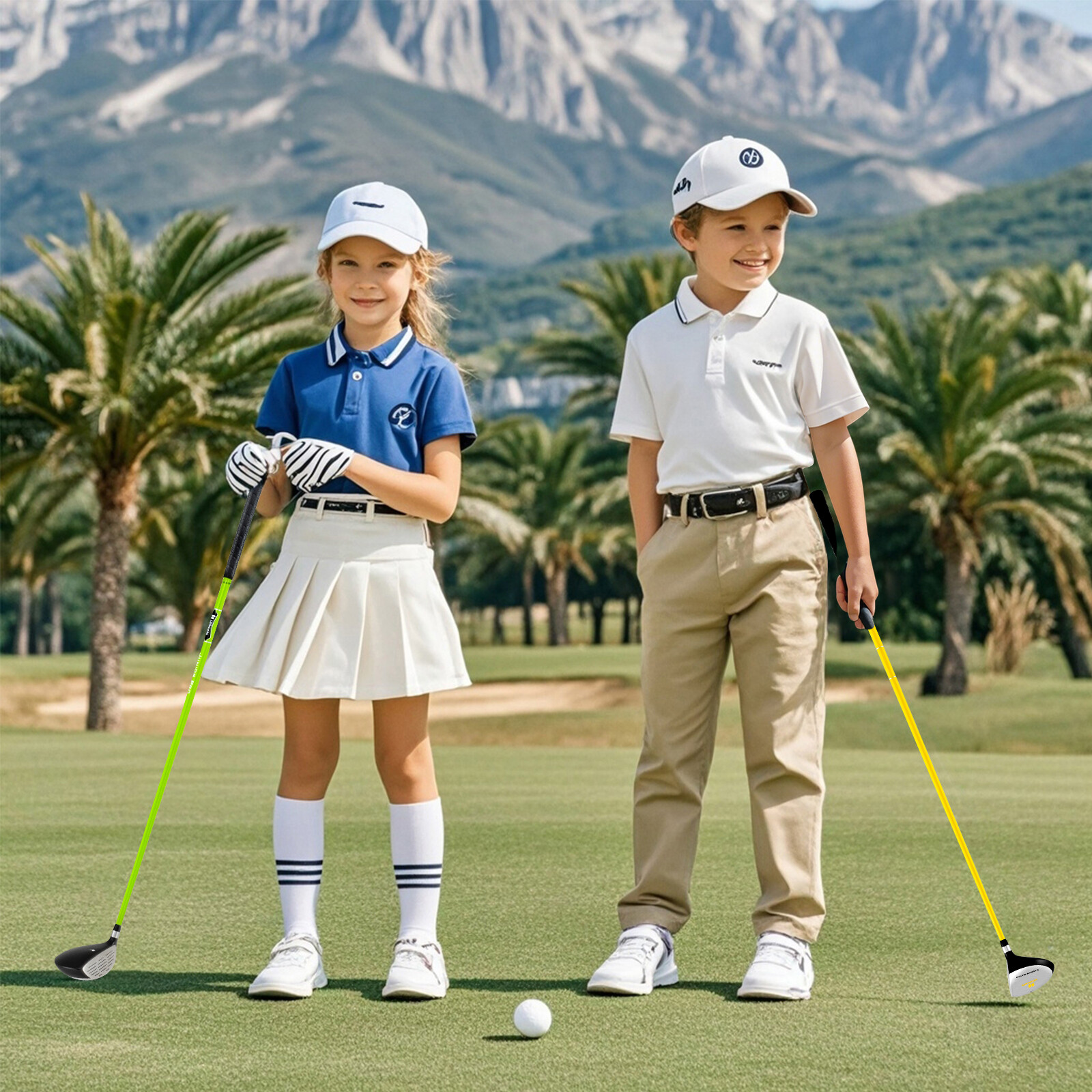 86 cm 165 CC Junior #3 Fairway puidust golfikepp klaaskiust varrega lastele vanuses 8-10 - kollane