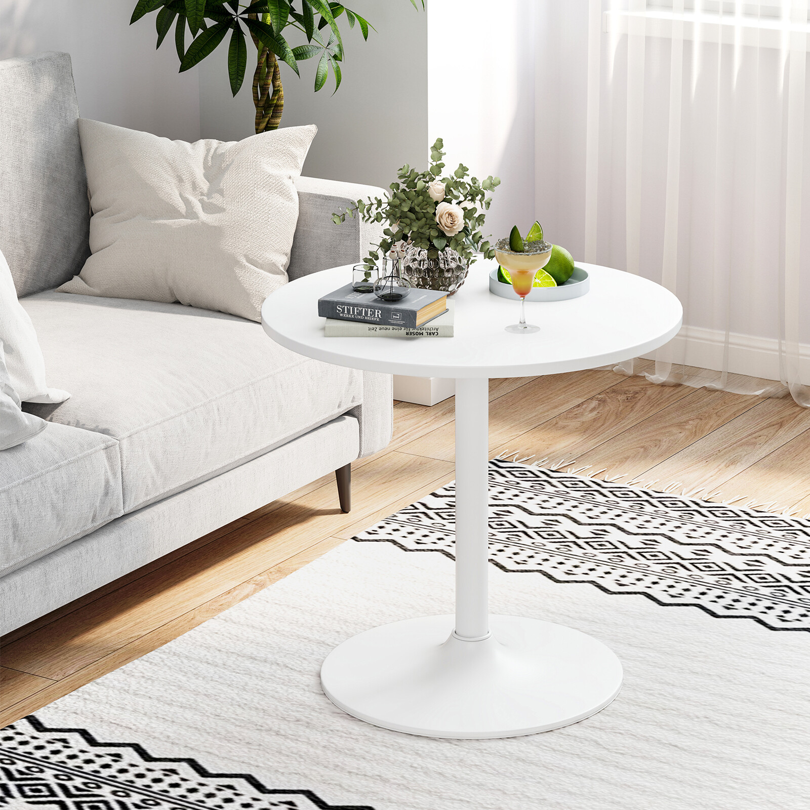 Round Bistro Table 40 Inch Bar Height Tall Coffee Cocktail Table-Set of 2 Round Bistro Table 40 Inch Bar Height Tall Coffee Cocktail Table-Set of 2