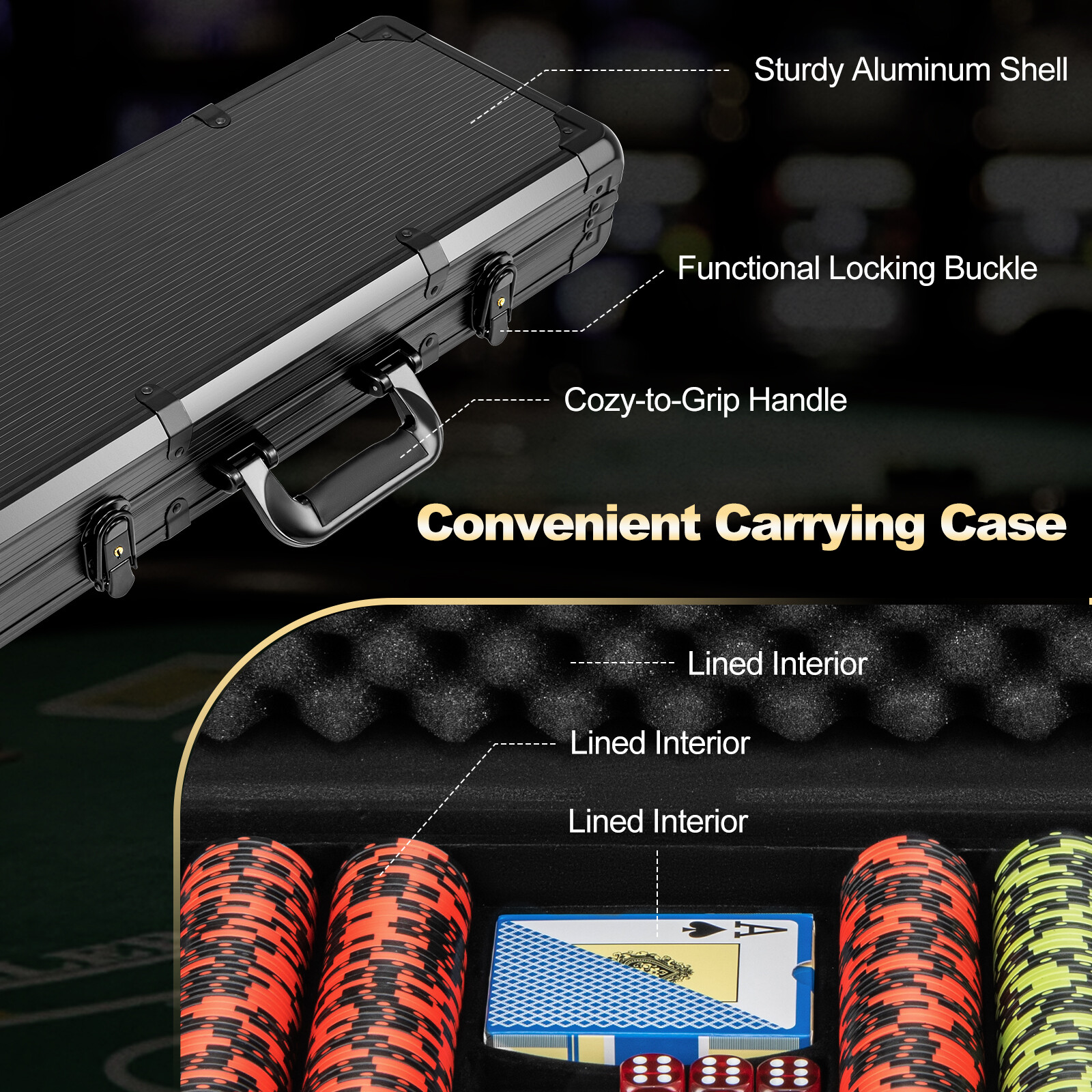 14-grammine Texas Holdem pokkeri žetoonide komplekt