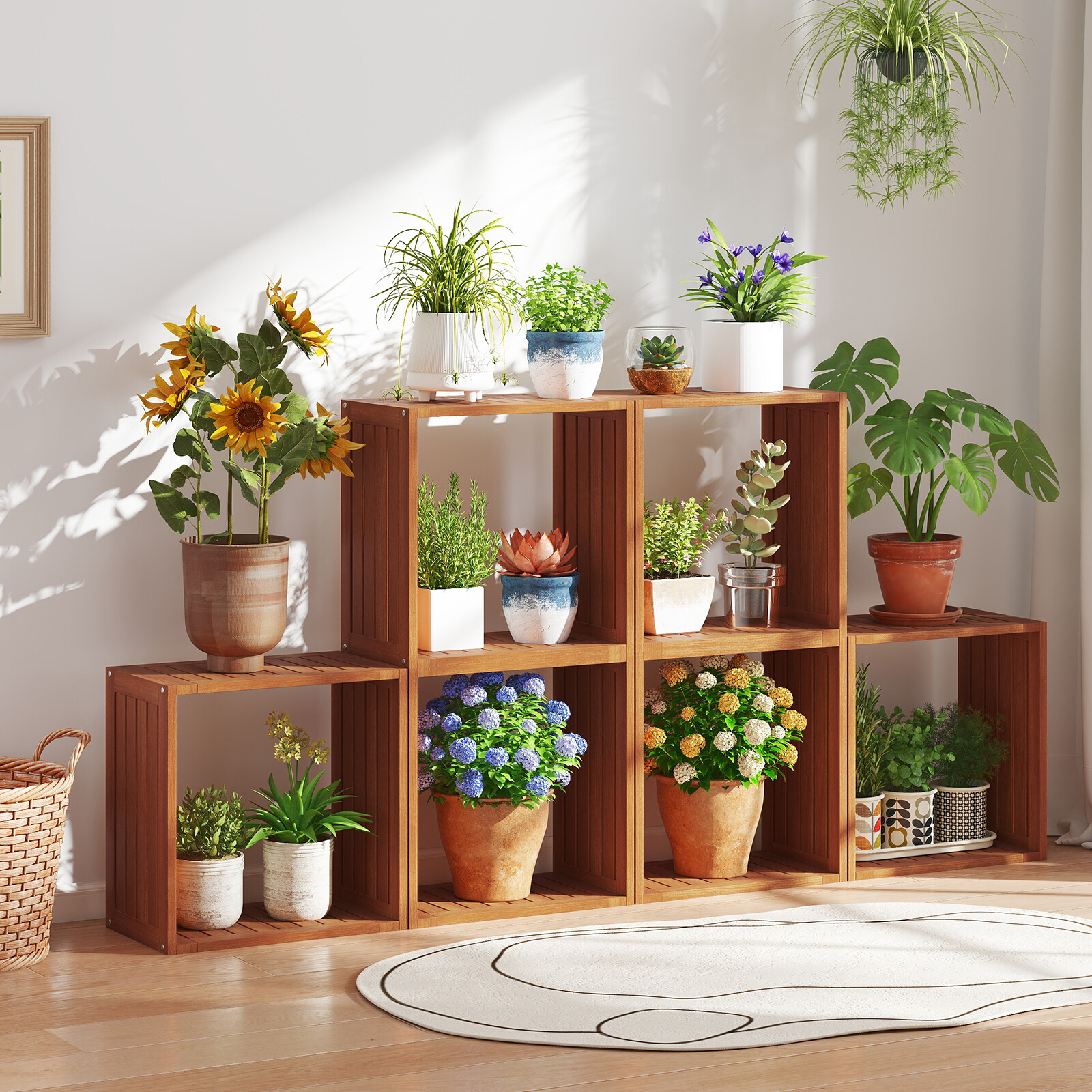 3 Cube Bookcases Solid Wood Stacking Storage Organizers with Open Slatted Design 3 Cube Bookcases Solid Wood Stacking Storage Organizers with Open Slatted Design