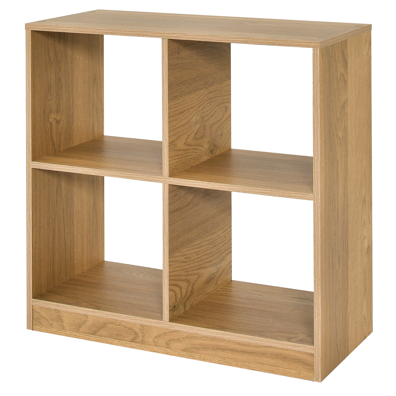 Costway 4-Cube Kids Bookcase with Open Shelves-Natural Costway 4-Cube Kids Bookcase with Open Shelves-Natural