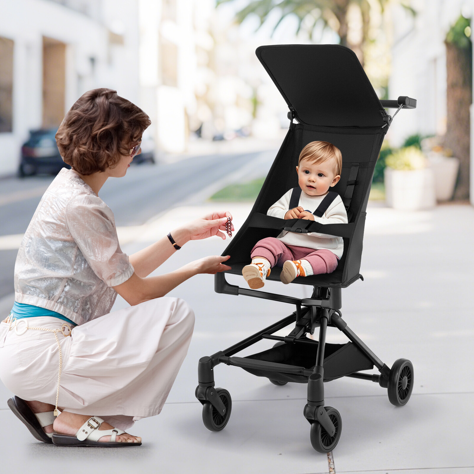 Immagine prodotto - Dettaglio passeggino pieghevole compatto