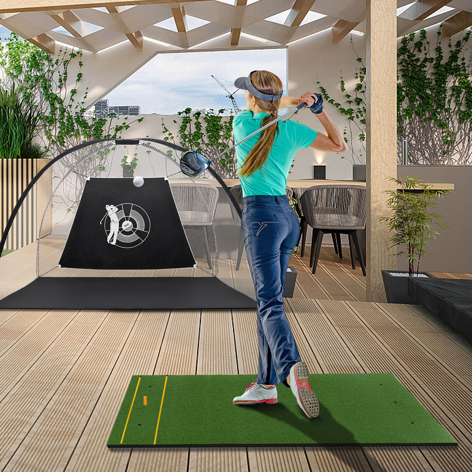 5 x 3 jalga kunstmuru harjutusmatt sise- ja välistingimustes kasutamiseks – 25 mm