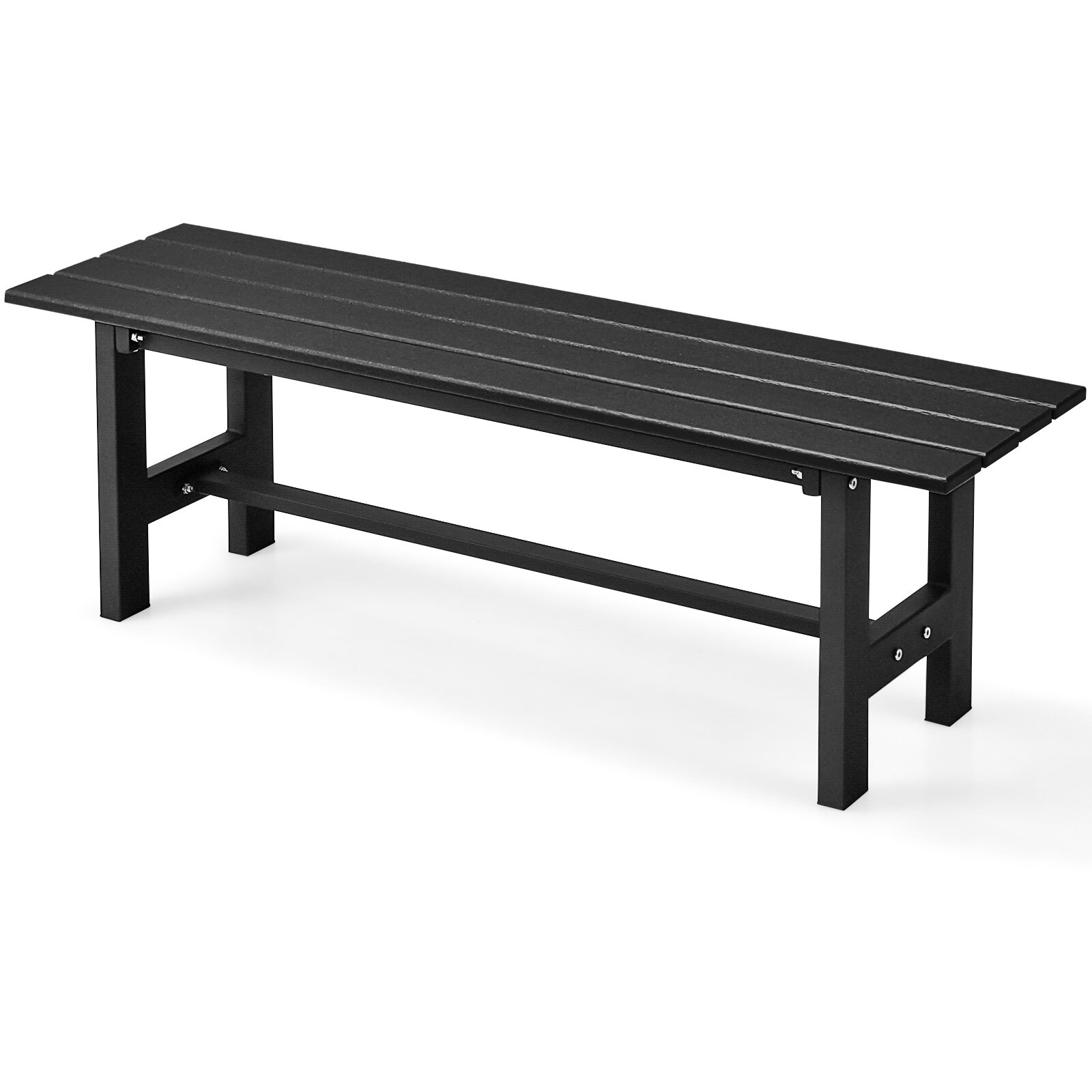 119 cm aiatool liistudest istmega, plastkattega raudraam - must