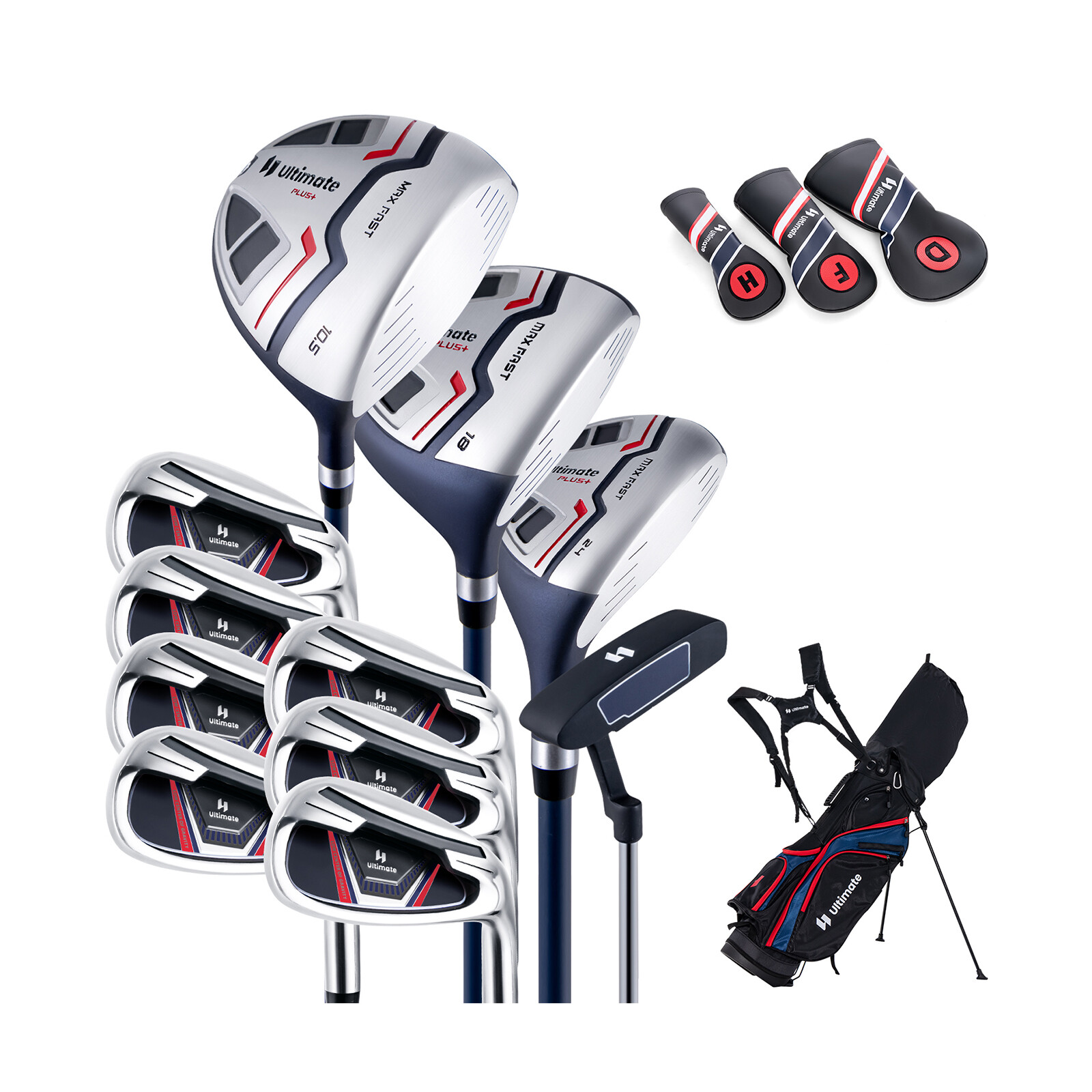 11-osaline golfikeppide komplekt - sinine