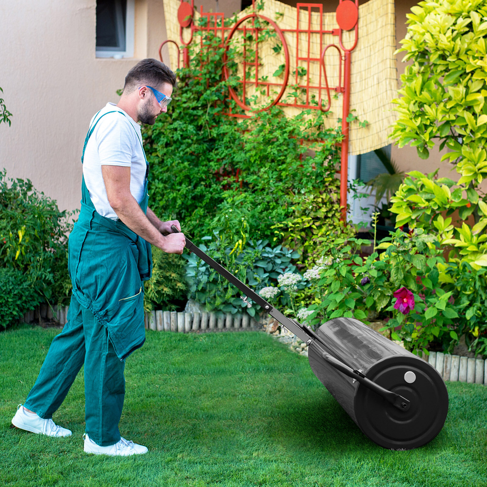 99 cm lai lükatav/jälgitav mururull – must