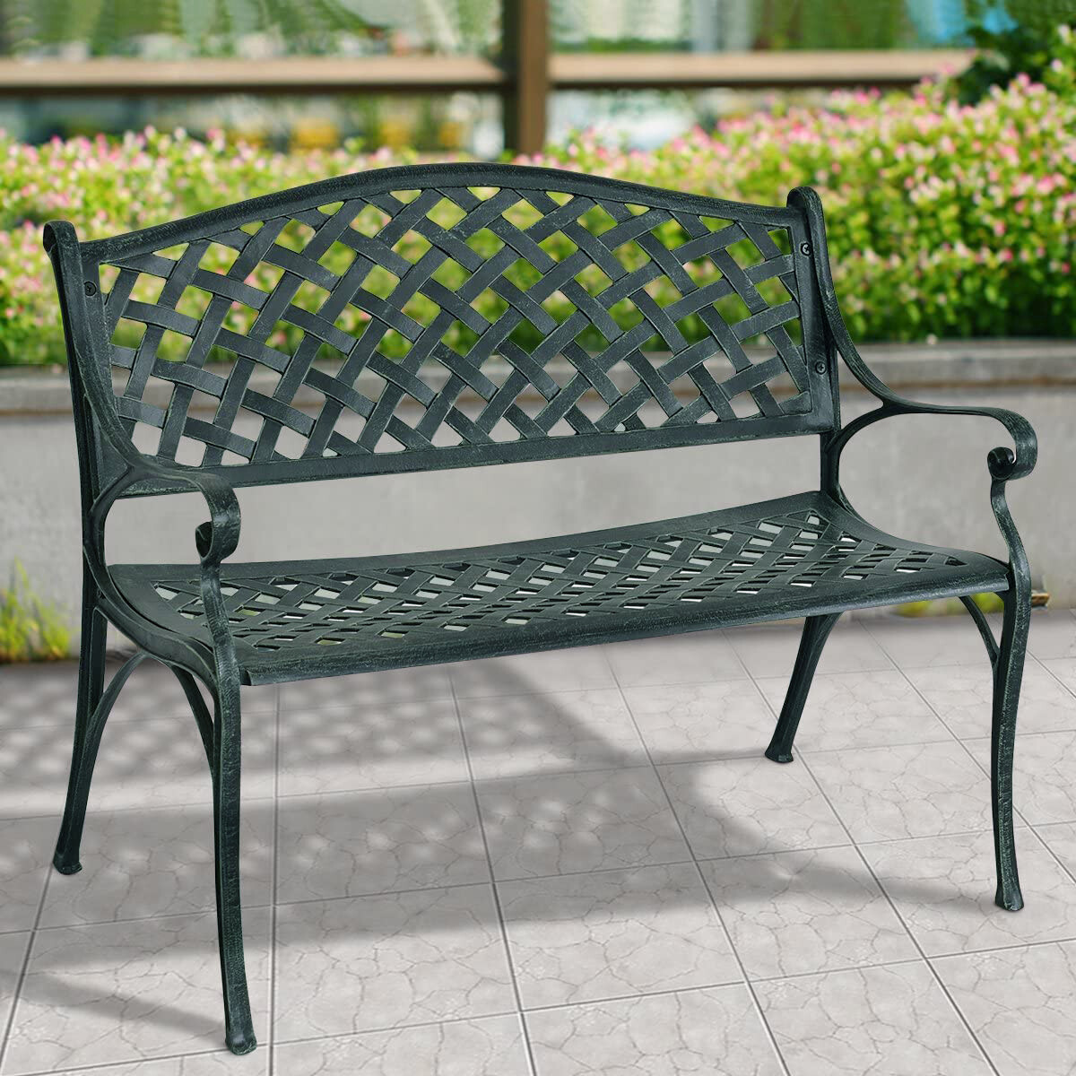 Panchina da giardino in alluminio 40 Inch