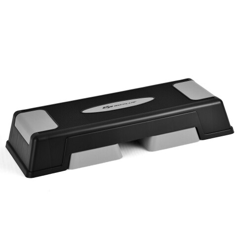 Aeroobse treeningu astmeline trenažöör reguleeritava kõrgusega 13 cm - 18 cm - 23 cm - hall