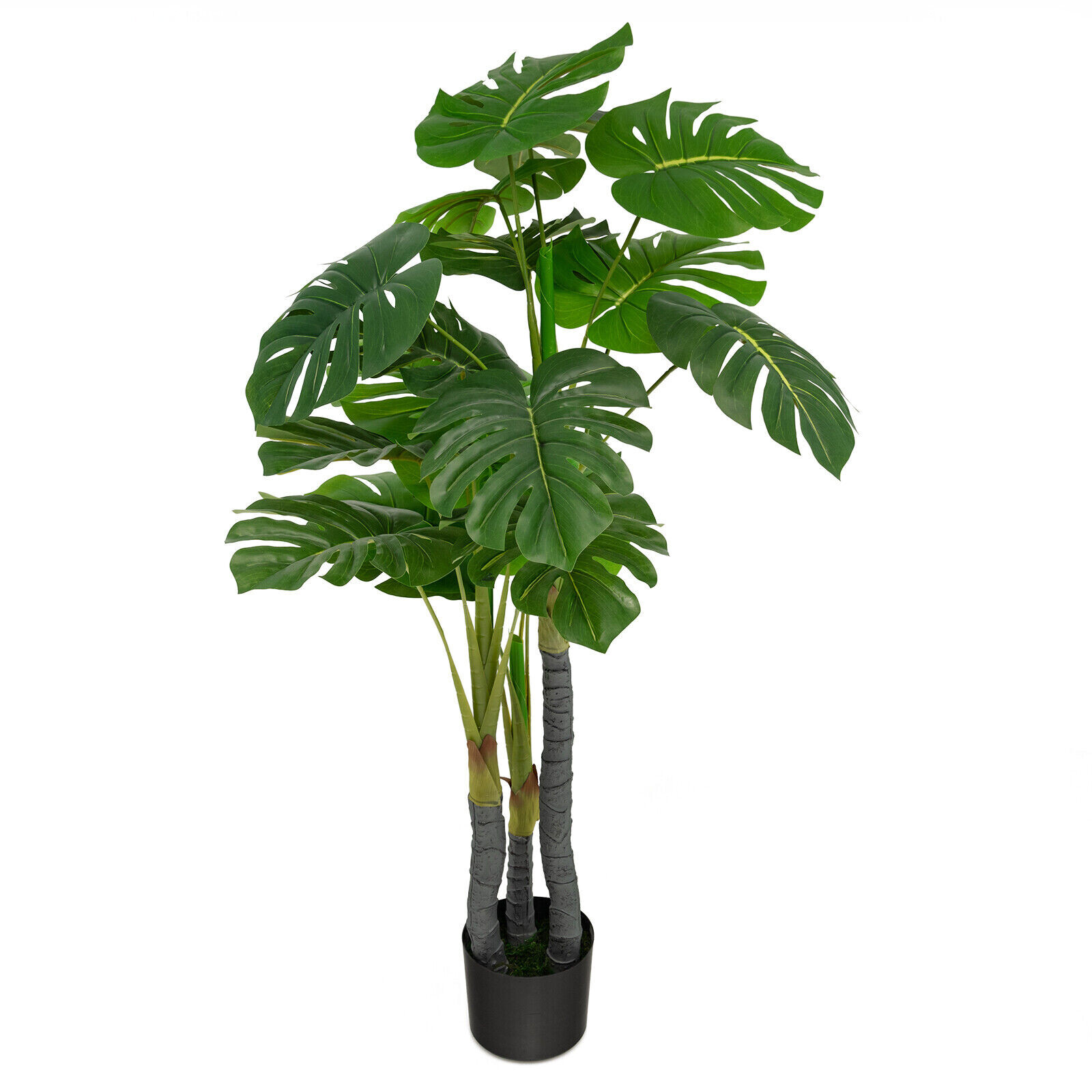 4 jala pikkune tehispuu, kunstlik monstera palmipuu, võltstaim
