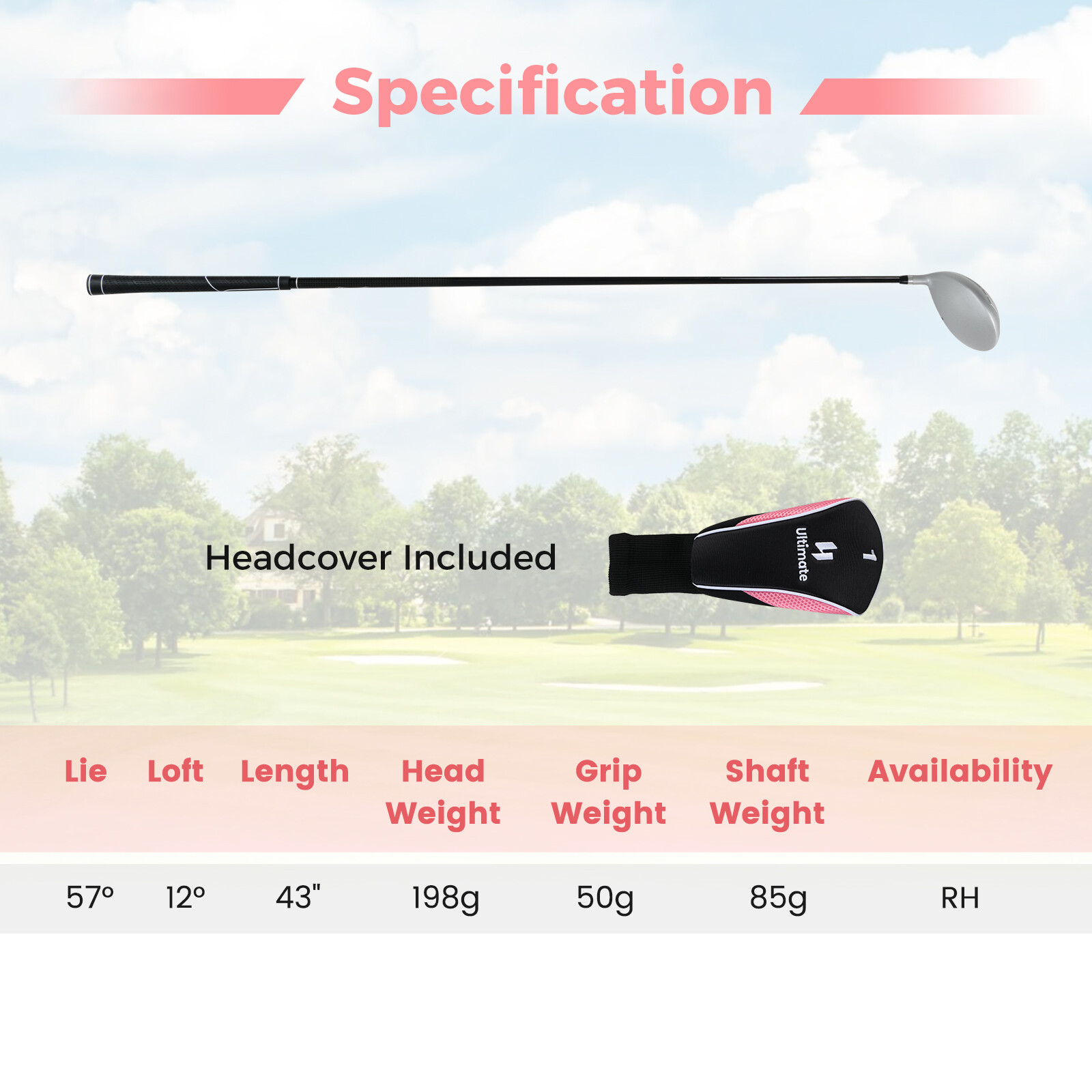 12° individuaalne naiste golfiklubi 460 CC