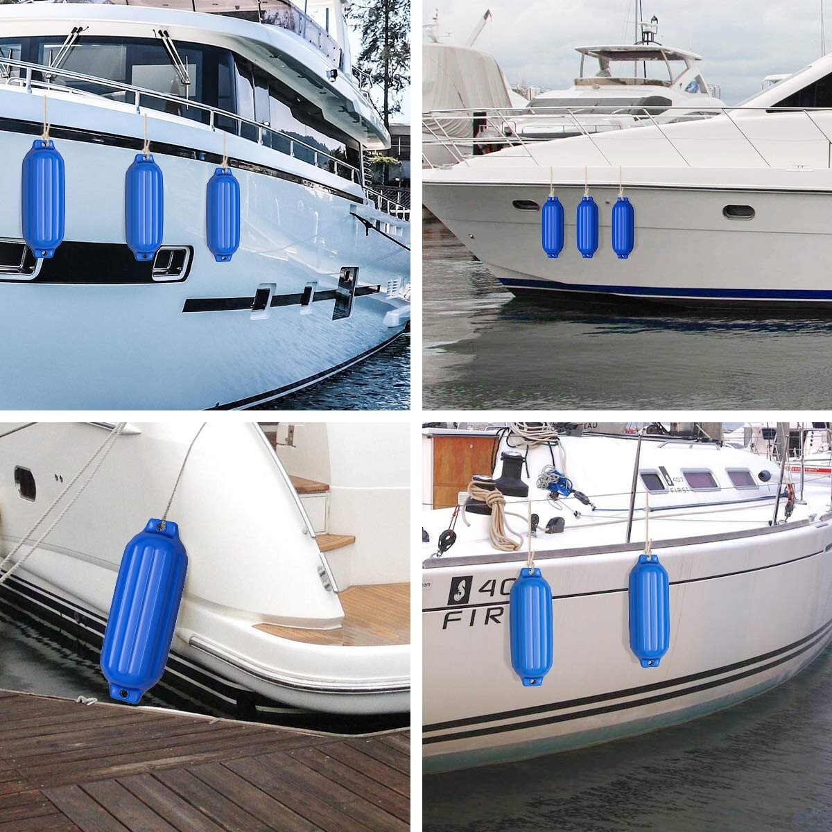 4 soonikkoes Marine 22 cm x 69 cm paadi poritiib vinüülist kaitseraud – sinine
