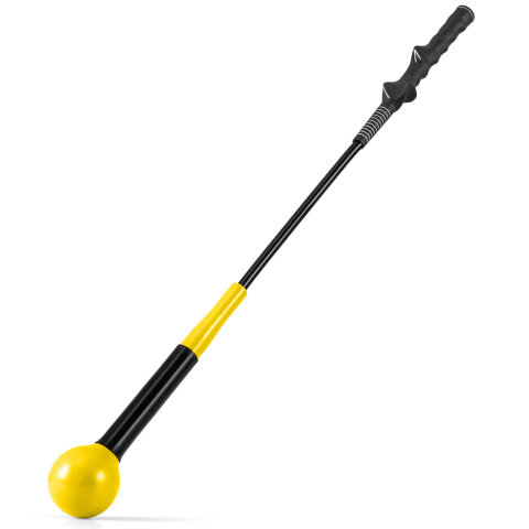 80 cm golfikiigu treeneri abivahend raskusega haarde, rütmi ja tasakaalu jaoks - kollane