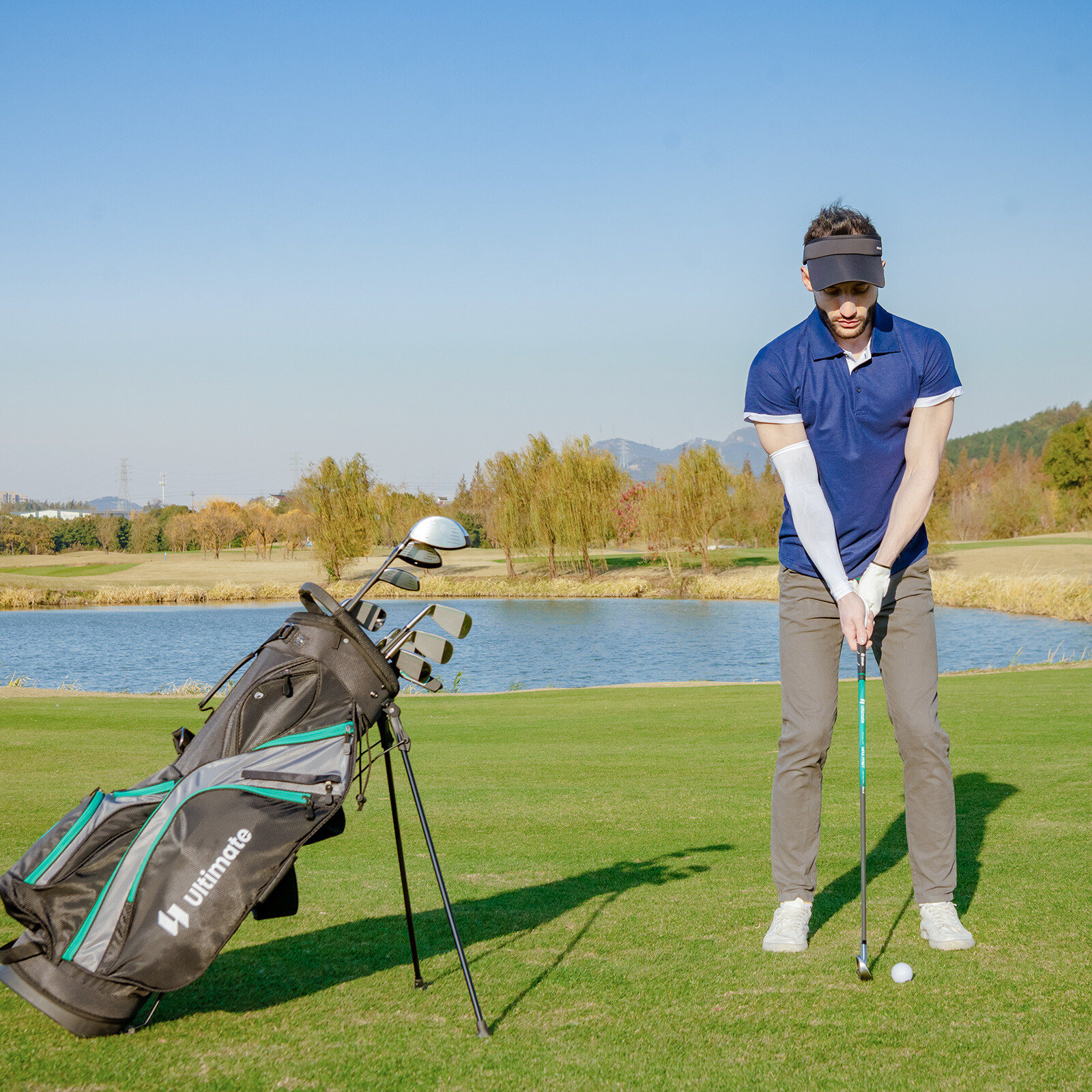 11-osaline golfikeppide komplekt - roheline