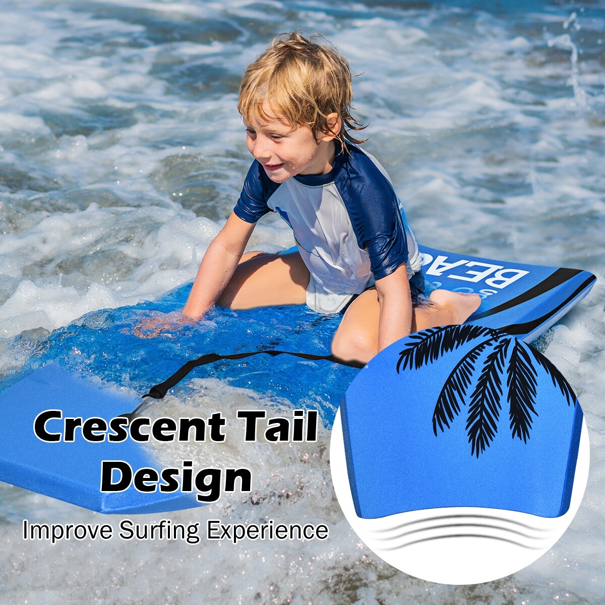Ülikerge bodyboard surfimiseks rihmaga EPS Core Boarding-L