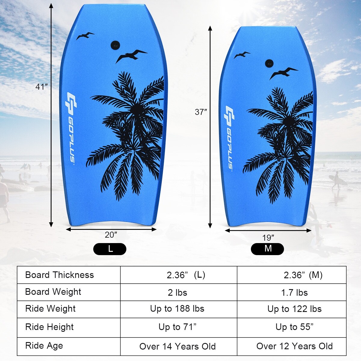 Ülikerge bodyboard surfimiseks rihmaga EPS Core Boarding-L