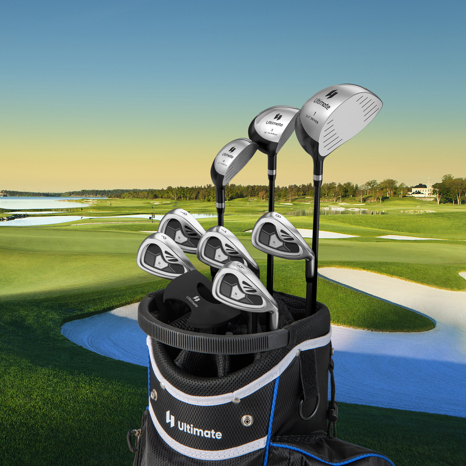 Meeste 9-osaline golfikeppide komplekt – hall