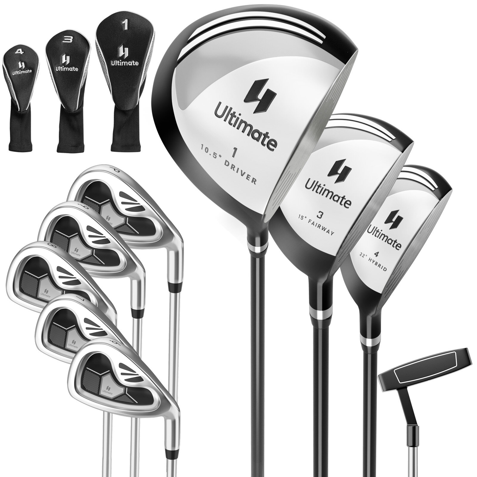 Meeste 9-osaline golfikeppide komplekt – hall