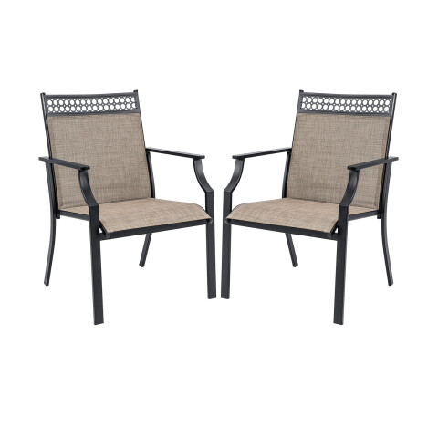 Terrassitoolide komplekt (2 tk) ilmastikukindla hingava kangaga – pruun