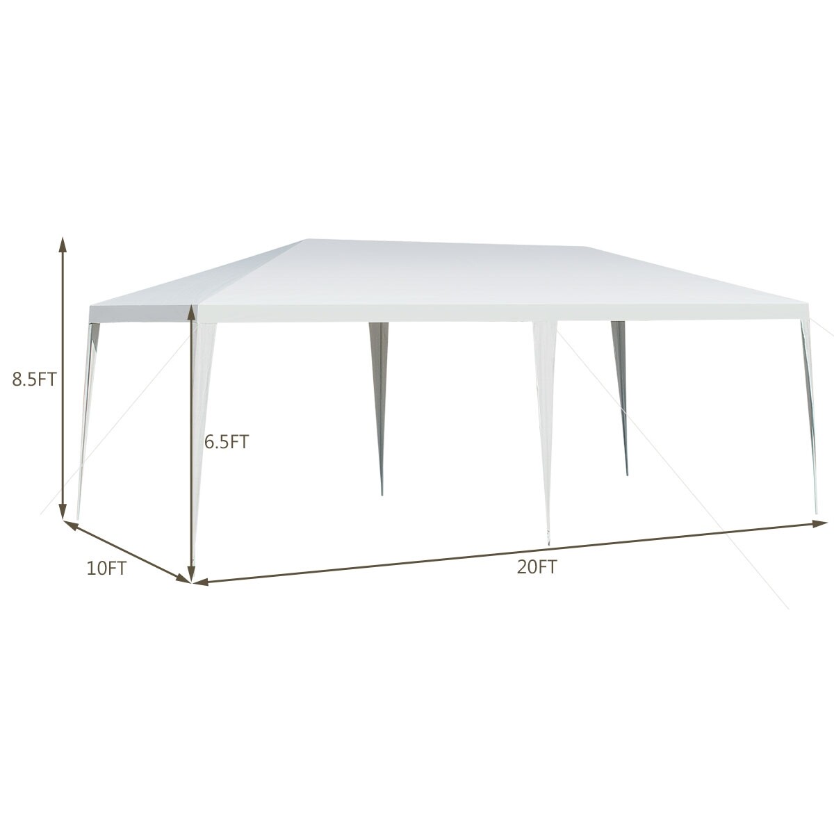 10 x 20 jala (3 x 6 m) veekindel varikatusega telk telgivaia ja tuuleköiega