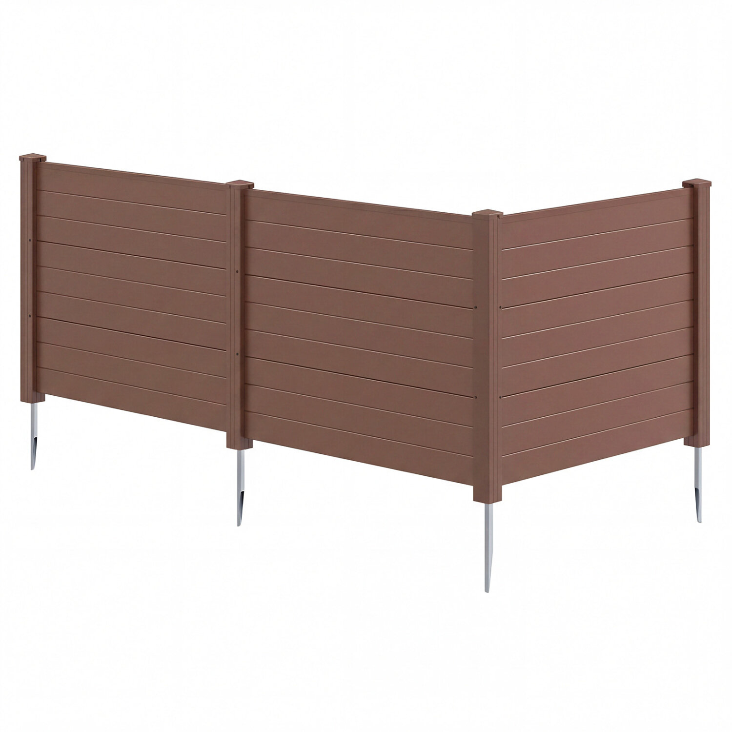 48 x 97 cm kliimaseadme aed, 3 paneeli, metallist maavaiadega, terrassile ja tagaaeda - pruun